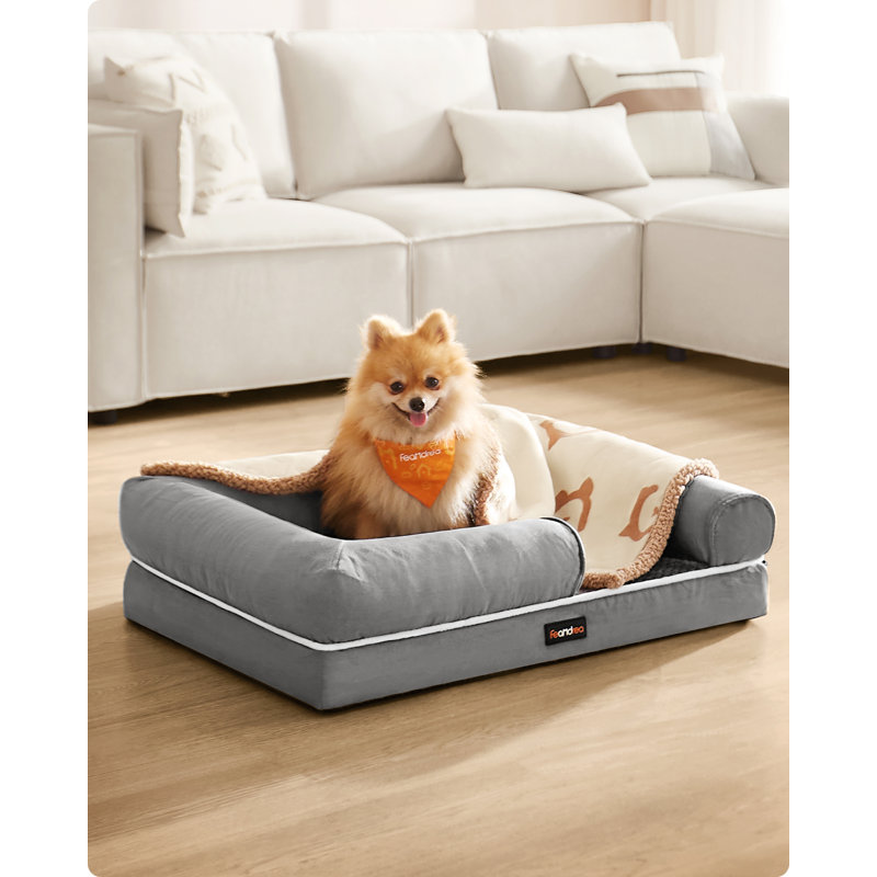 Polyester Pet Bed, Light Grey