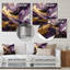 Magie liquide mauve et or I - Impression abstraite sur métal-1848155101