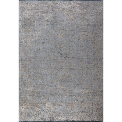 Rapture Abstract Area Rug in Gray