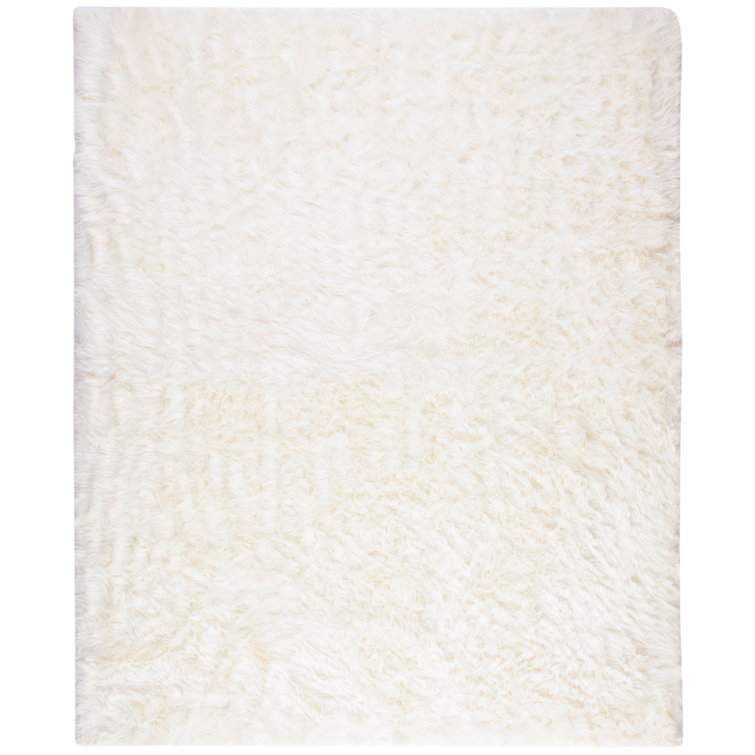 Solid Colour Faux Fur Area Rug