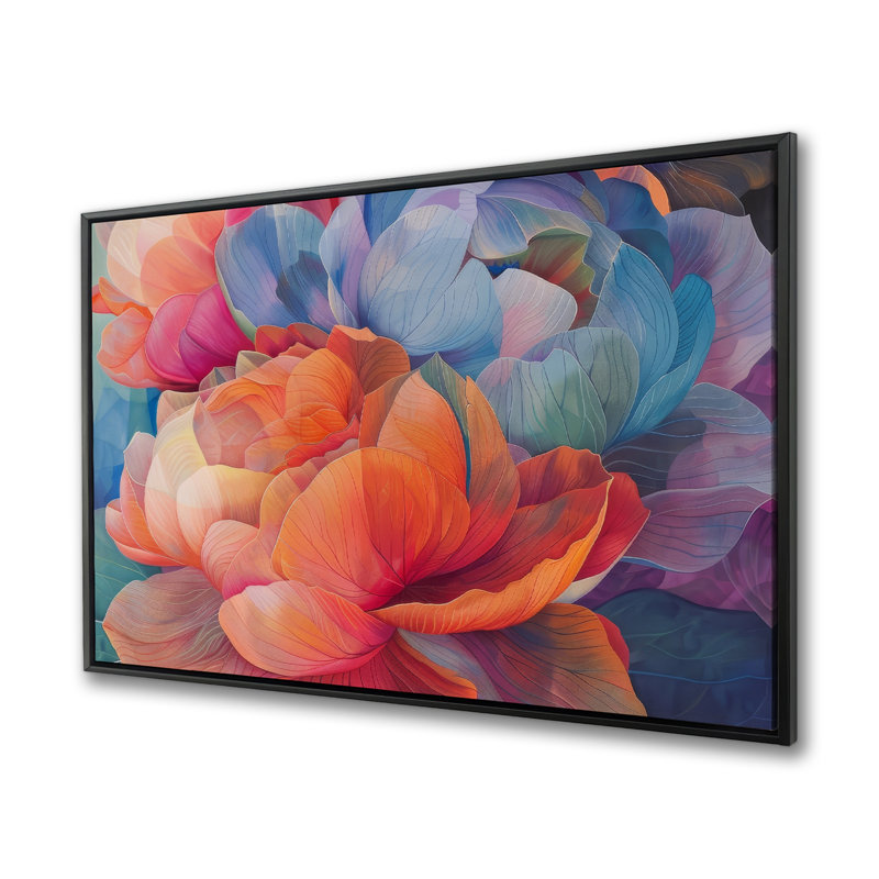 Pleine de couleur - Toile encadrée blanche pour la décoration intérieure