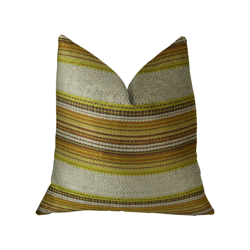 Coussin fait main Camp Evergreen Seaweed, H 18 po x l 18 po, Carré