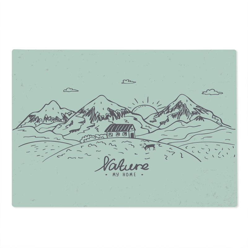Planche à découper Ambesonne Mountain Doodle Mountain