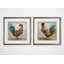 «Fancy Rooster», ensemble de 2 reproductions encadrées-27609903