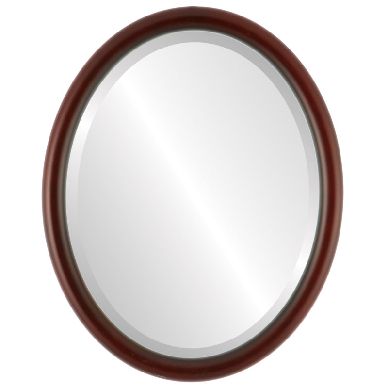 Rowles Oval Mirror, 21" H x 17" W, Matte Black