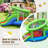 Gymax Inflatable Snail Bounce House Dual Slide Basketball Game Without Blower