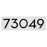 Floating Modern 6" Number Horizontal Address Plaque (5 Characters) - Hunter Green/Gold