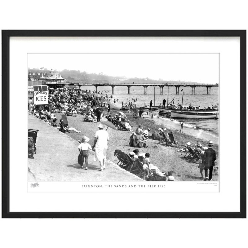 Paignton, North Sands From The Pier 1896 by Francis Frith - Single Picture Frame Print, 45cm H x 60cm W x 2.3cm D