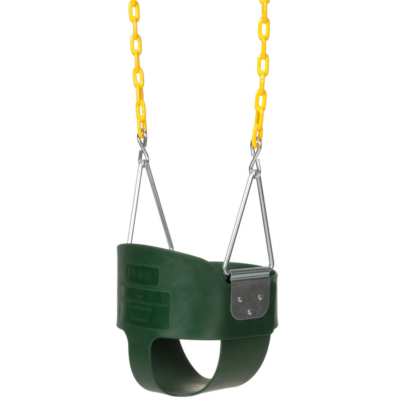 Eastern Jungle Gym Heavy Duty High Back Toddler Bucket Swing Set Seat, Green