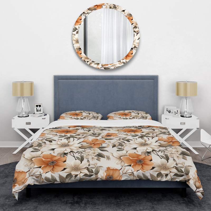 Literie Vintage Florals, Housse de couette pour très grand lit et 2 très