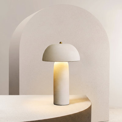 Lampe de table moderne en céramique avec abat-jour dôme
