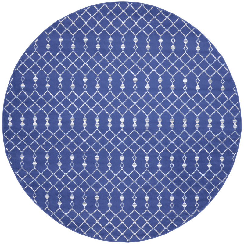 Geometric Indoor Rug, Round 8'
