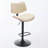 Walnut Bentwood Bar Stools Mid Century Modern Adjustable Counter Height Black Leather Upholstered 360°Swivel Bar Chairs For Kitchen Island/Dining Room/Cafe, 1 Chair/1Carton-122624738