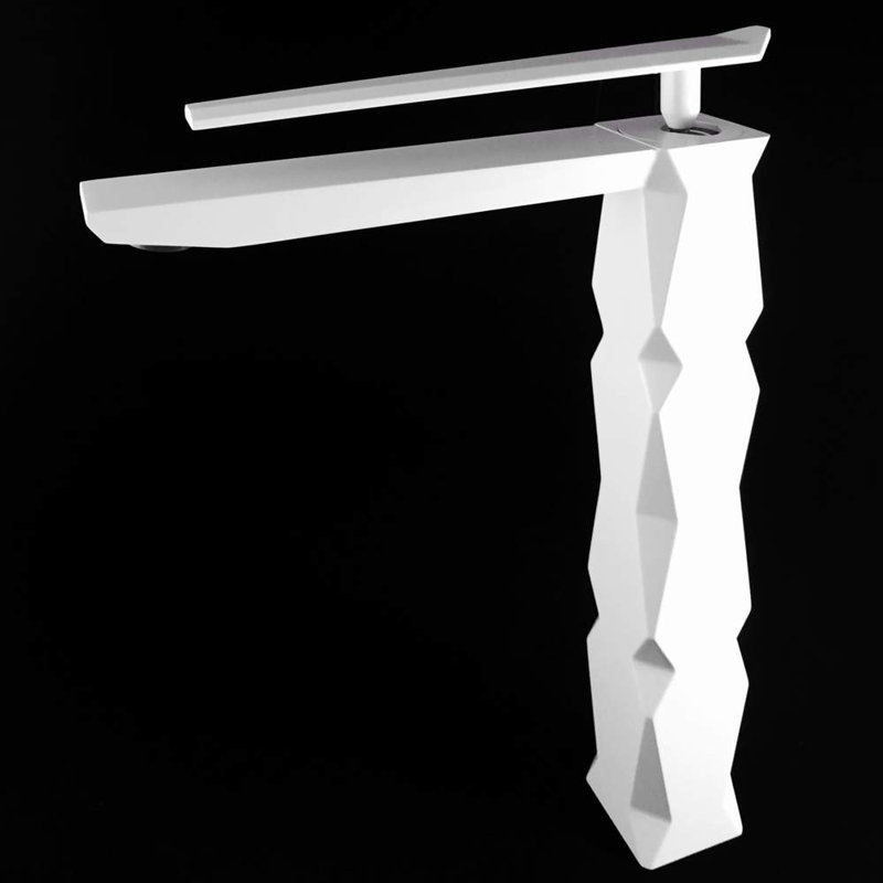 Ikon High Luxury Vessel Sink Bathroom Faucet, White
