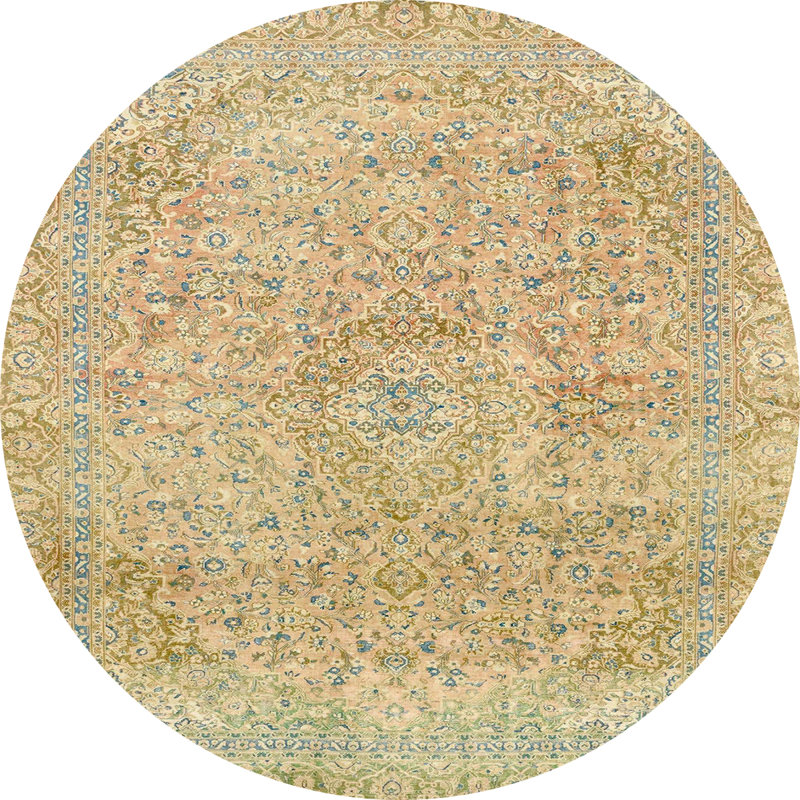 Abstract Indoor Rug, Round 8'