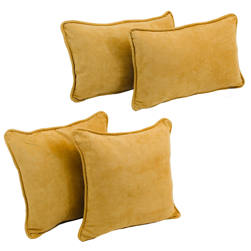  Housse de coussin rectangulaire et insert, Citron