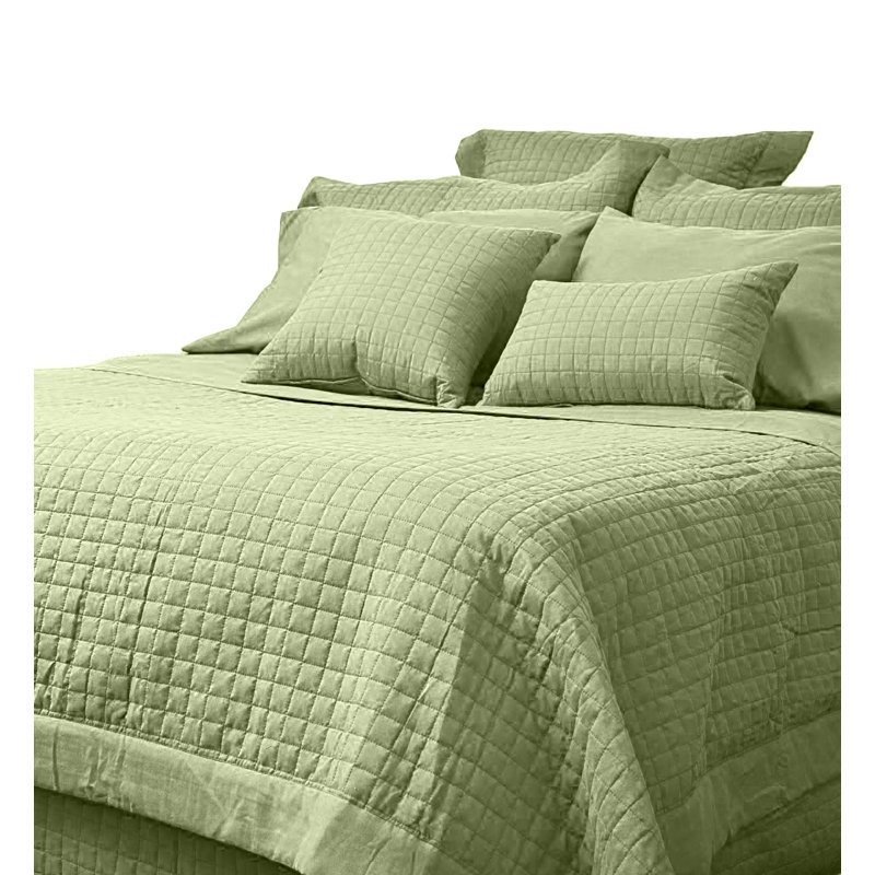 Ensemble de housse de couette 3 pièces Grid, Lime, Grand