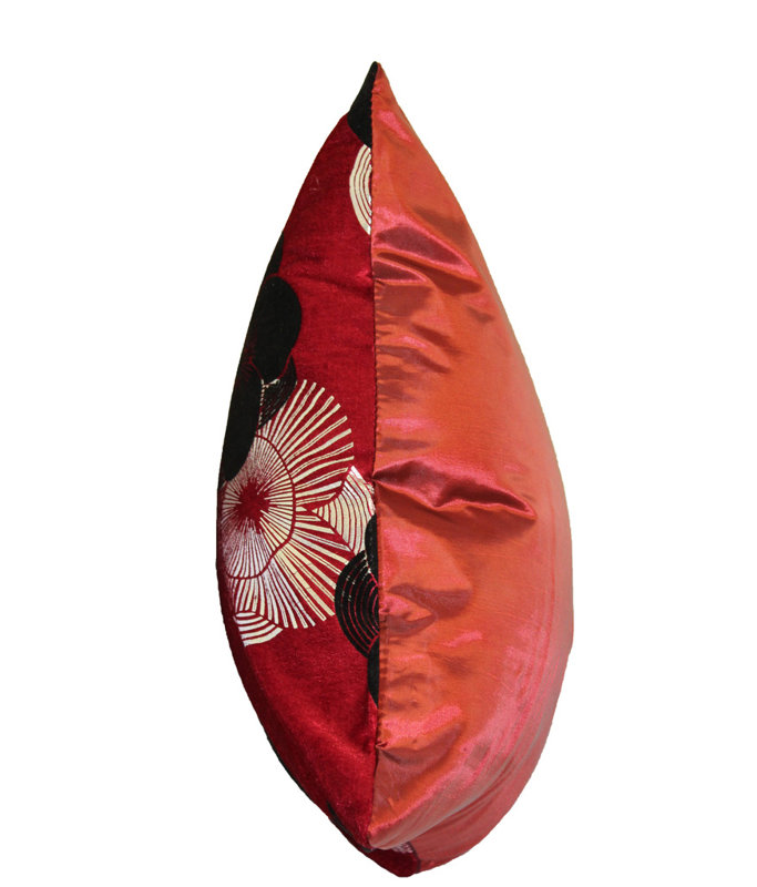 Heritage Floral Pillow Cover, Burgundy