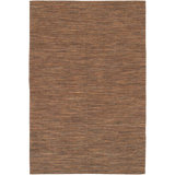 India Hand Loomed Cotton Area Rug in Brown