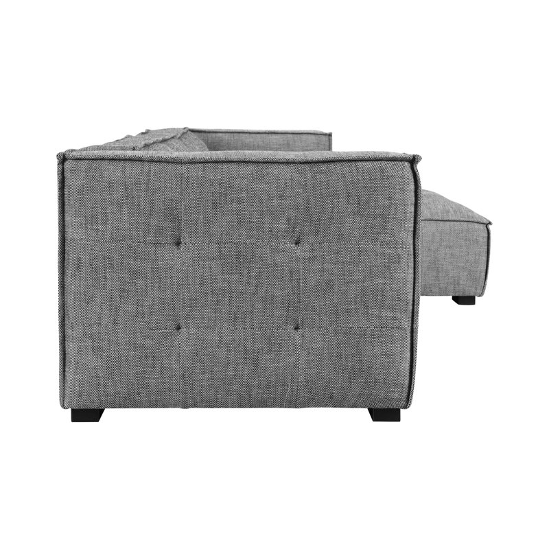 Element 2Pc Sectional W/RAF Chaise, Gray Polyester Blend