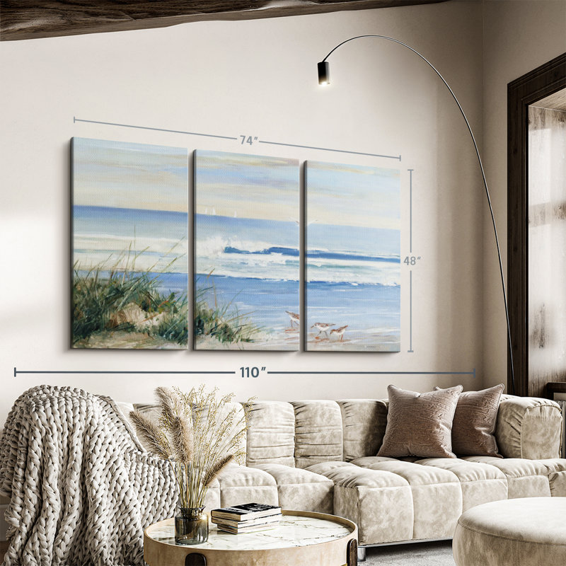 «Beach Combers» sur toile, H 48 po x l 74 po