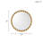Beaded Round Wall Mirror 27"D