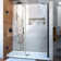 Unidoor 55" W x 72" H Hinged Frameless Shower Door with Clearmax™ Technology