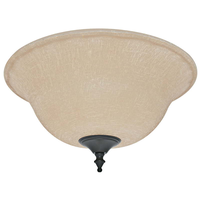 Hunter 6.3" H Glass Ceiling Fan Bowl Shade, Amber Linen