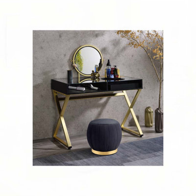 Bureau de meuble-lavabo avec miroir et plateau à bijoux Coleen