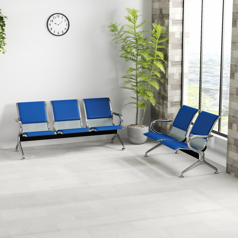 Chaises d'attente avec accoudoirs Kinfant Blue, Bleu