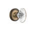 Classic Rosette with Oval Fluted Crystal Door Knob-859228596-859228604
