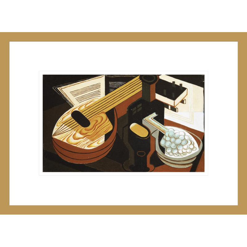 La mandoline par Juan Gris, H 12,37 po x l 16,75 po