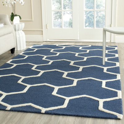 Ellicott Cambridge Hand Tufted Wool Geometric Rug