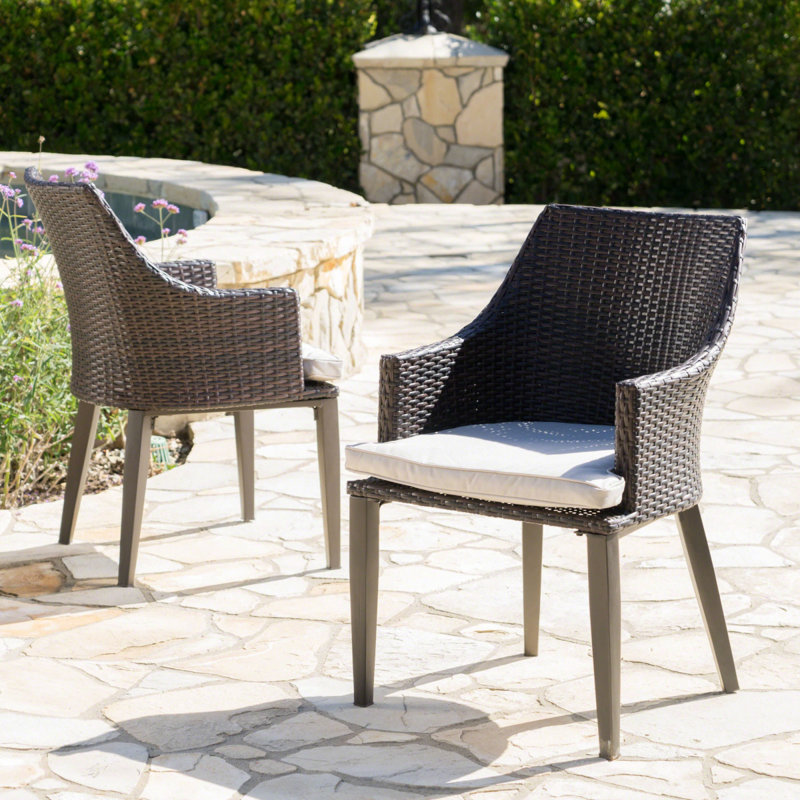 Fauteuil club en aluminium Hillhurst, Brun