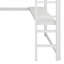 Lit mezzanine avec garde-robe intégré, bureau, tablettes de rangement et tiroirs-758303177