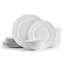 Embossed Crown 18-Piece Lightweight Chip-Resistant Bone China Dinnerware Set, Service for 6