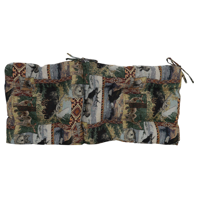 Tapestry Tufted Seat/Back Chair Cushion
