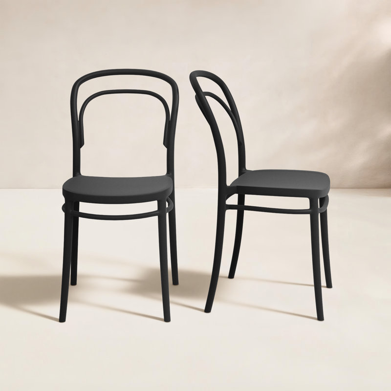 Chaise d'appoint de salle à manger Farrah, Noir