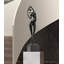 Figurine abstraite de style italien avec corps en résine et base en bois-1443837225