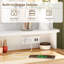 Commode à tiroirs avec station de charge miroir et bande à DEL, armoire à 4 tiroirs avec boutons Cristal, coiffeuse à maquillage moderne