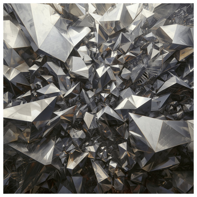 Metallic Geometric Crystals Comforter, Twin