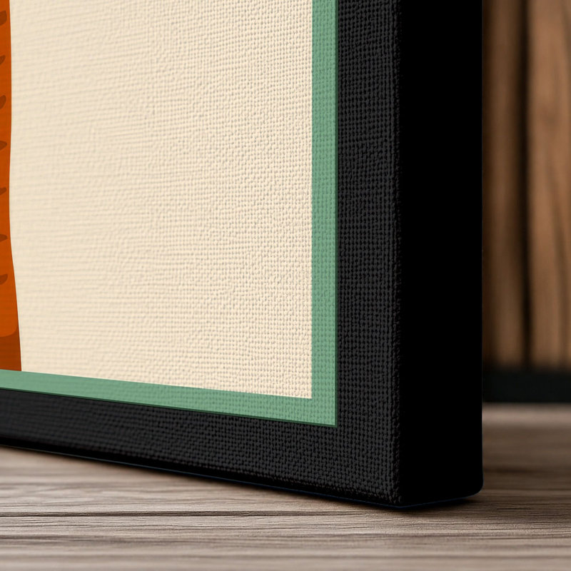 Palm Tree Study Botanical - Wrapped Canvas, 18x12 - 45.7 x 30.5 cm, Black Border
