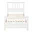 Lit plateforme simple en bois blanc - tête de lit et 10 lattes, facile à assembler, sans sommier avec tête de lit et support à lattes solides, nécessaire, assemblage