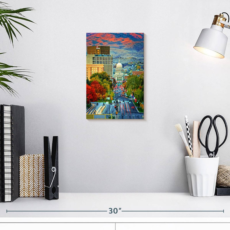 Aime Boise Autumn Sunset, 12" H x 8" W