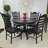 Classic Black 42-Inch Round Dining Table with Space-Saving Pedestal Design-1205639692