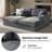 Estella 86" Modern Oversized Channel Sofa Chaise Daybed with Faux Rabbit Fur-1169926205