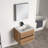 24" Floating Bathroom Vanity with Sink – Wall-Mounted All-Wood Cabinet with Soft-Close Drawers, Open-Back Design & Durable Ceramic Top-1988102304-1988102307