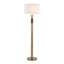 Lampe sur pied 62 po en métal doré et lin blanc Trophy 