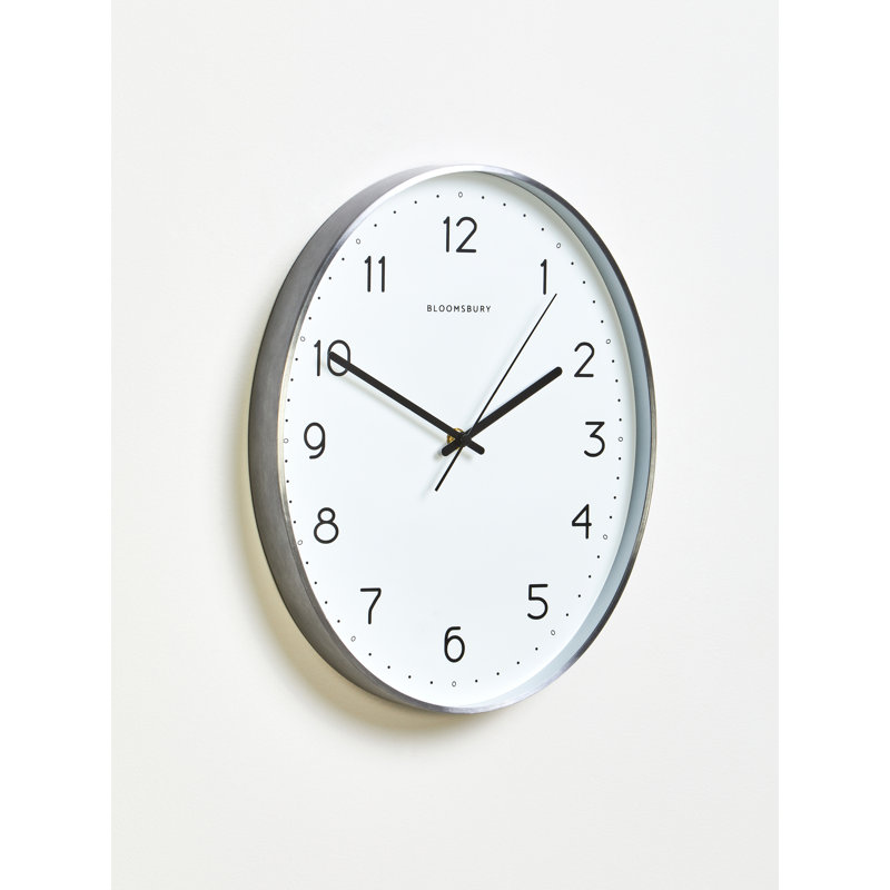 Samson Metal Wall Clock, Grey/White
