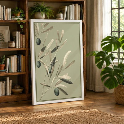 Olive Study Botanical - Wrapped Canvas